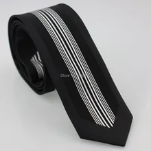 YIBEI coahella галстуки Тонкий облегающий узкий Серебряный вертикальный полосатый галстук Gravata черная кайма жаккардовые тканые мужские галстуки новинка