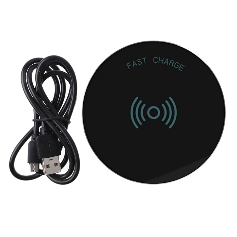 Metal inalámbrico Qi de rápida Pad para iPhone X 8 Plus Samsung Galaxy S6 S7 S8 8 cargador portátil|Cargadores| - AliExpress