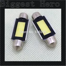 100x Автомобильный светодиодный фестон 39 мм светильник c5w 3 Вт cob 6 чипов CANBUS OBC без ошибок+ неполярность Светодиодная лампа