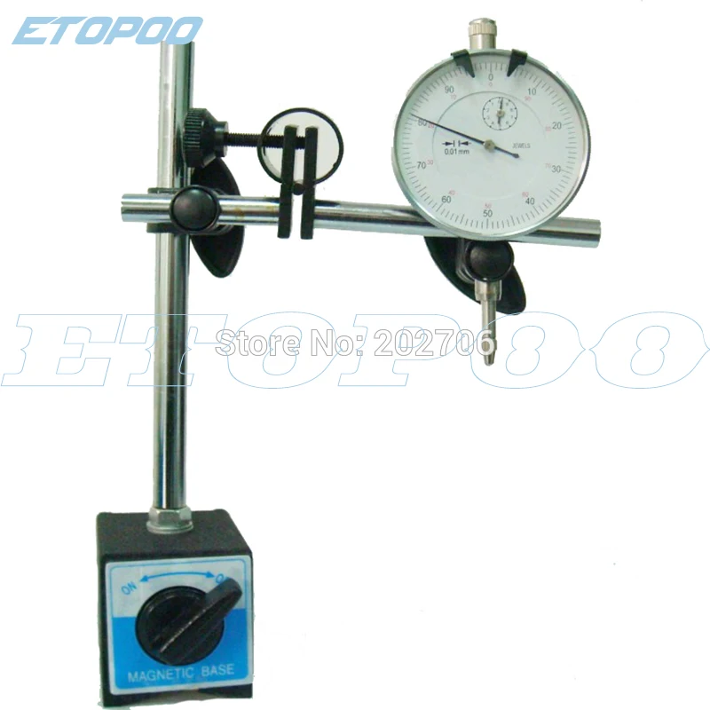 

New Magnetic Base with 0-10MM Dial Indicator magnetic stand with indicator