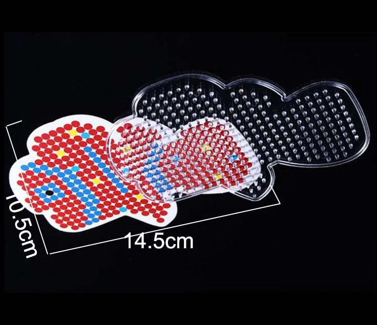 5 мм Хама бусины 24 цвета с шаблонов и бумажный пластиковый трафарет головоломки тесьма «сделай сам» прозрачный форма головоломка с кнопками
