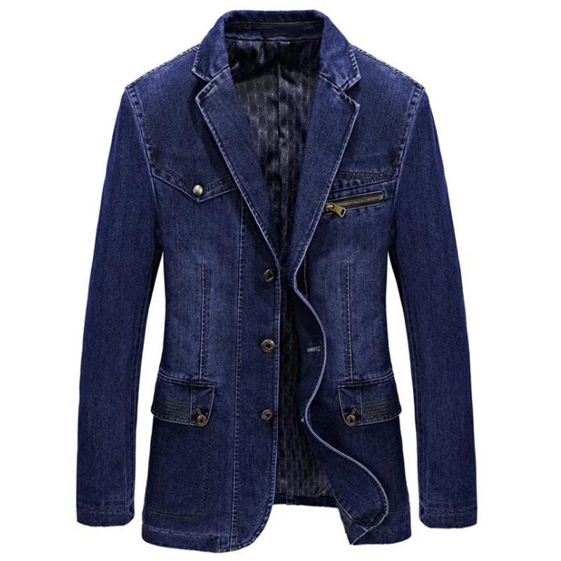 

European and American Men 's Denim Jacket XXXXL High Quality Designer Brand Spring Mens Jeans Jacket and Coat Plus Size 4XL C896