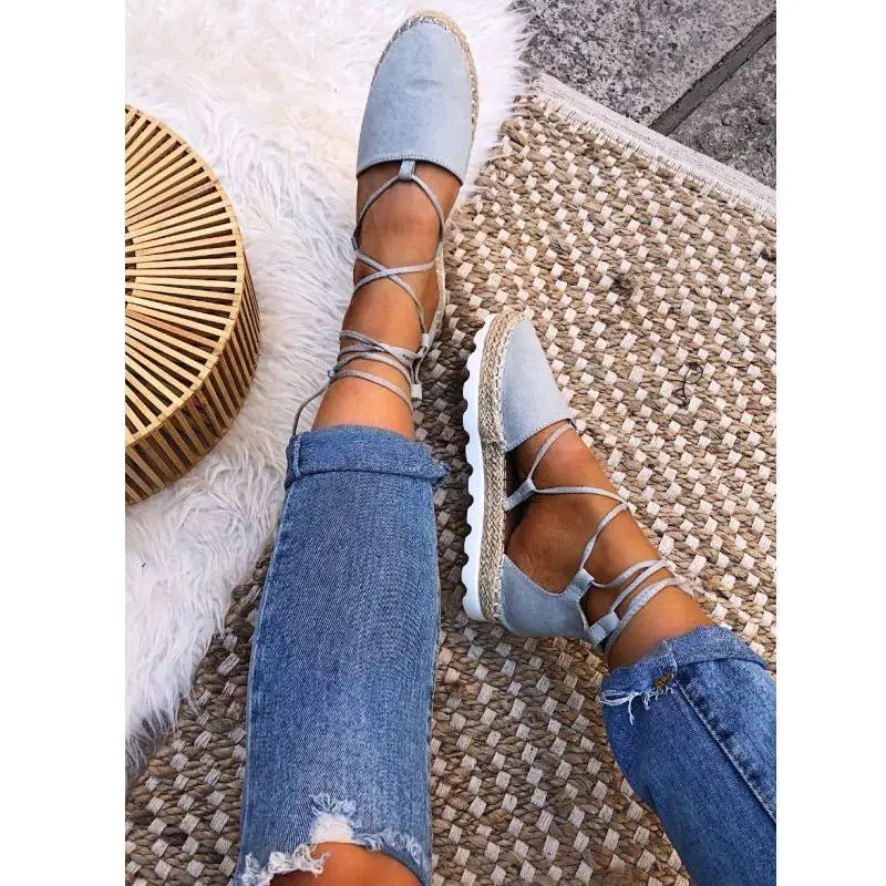 

Oeak Summer Women Sandals Cross Bandage Casual Sandals Flats Sandalias Mujer Women Shoes Lace up Sandal Plus Size Beach Shoes