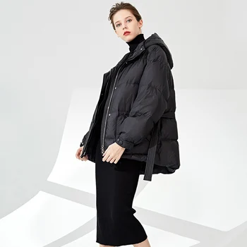 

Women Down Parka Winter Jacket Coat 2019 Winter Coat Women Down Jacket Fashion Warm Female Loose Coats White Duck Down Jacket