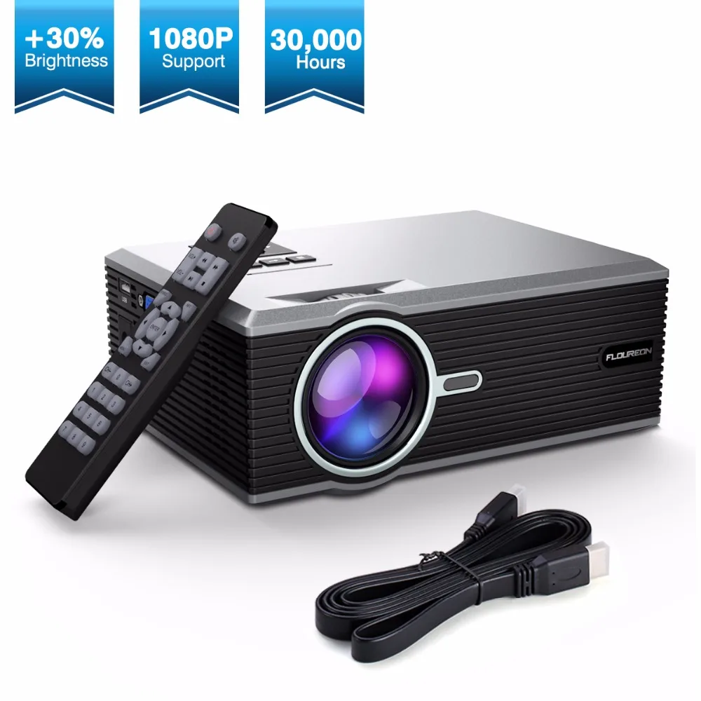 Exquizon FLOUREON Portable Mini LED Cinema Video Digital HD Home Theater Projector BL88 4K Beamer Proyector with USB HDMI (12)