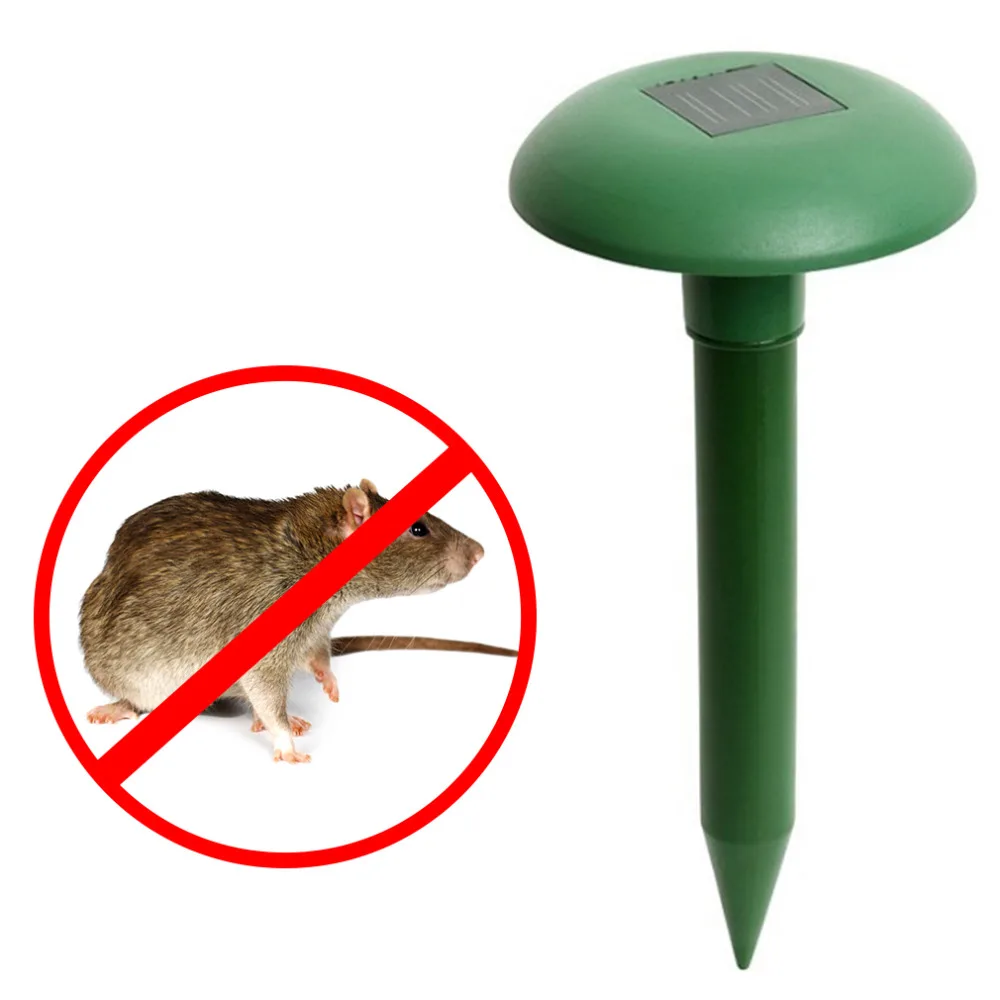 Solar Power Ultrasonic Snake Mouse Pest Reject Repeller Control Garden