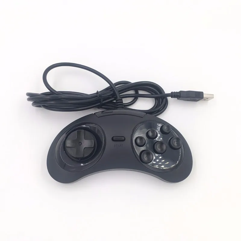 Для SEGA Genesis/MD2 Y1301 USB геймпад игровой контроллер 6 кнопок USB SEGA игровой джойстик держатель для ПК MAC Mega Drive геймпады