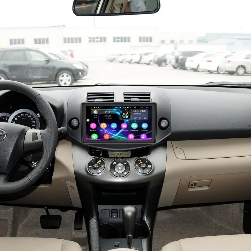 Excellent JOYING Android 8.1 4GB+64GB Octa Core support 4G stereo one din car radio player Voice Command IPS FOR Toyota RAV4 2007-2011 HD 5