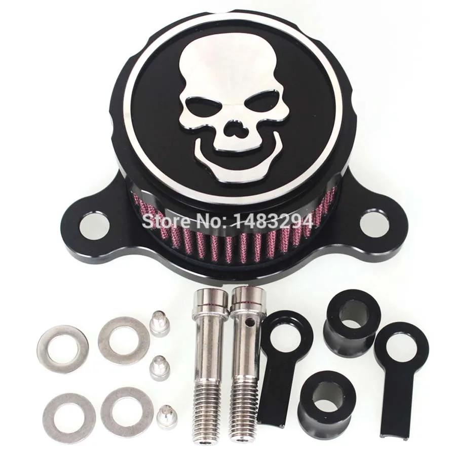 Black Cranium Devil Skull CNC Aluminum Air Cleaner + Intake Filter