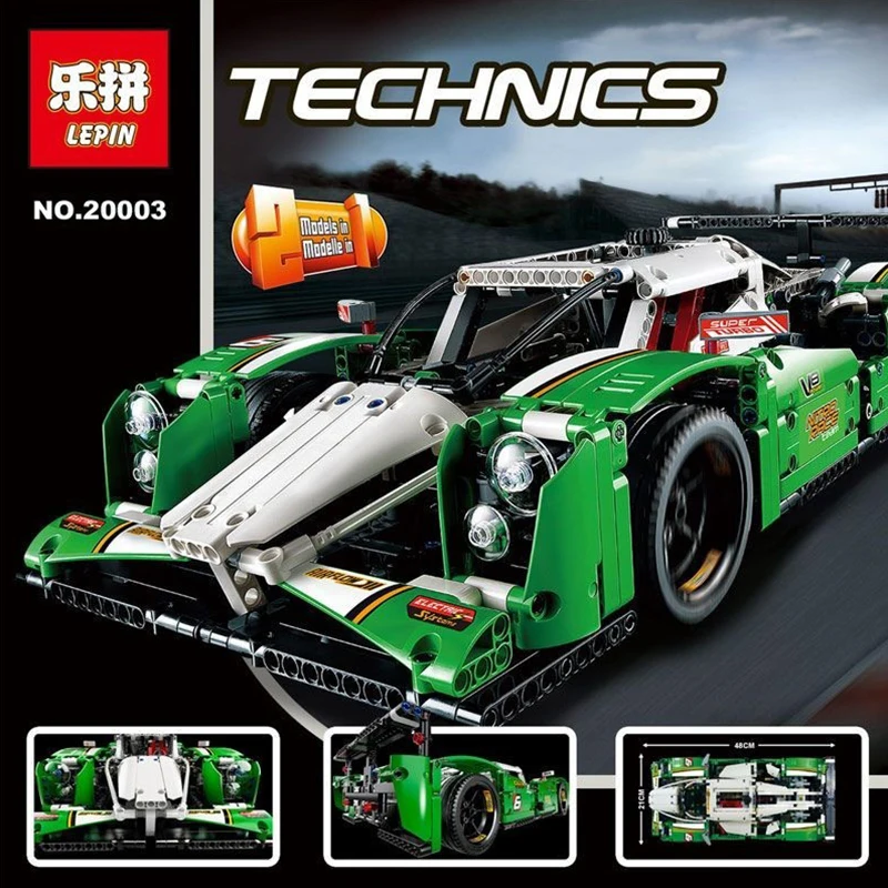 1249PCS LEPIN 20003 Technic Series The 24 hours Race Car Building Assembled Blocks Bricks Enlighten Toy Compatible Legoed 42039 lepin 20003 technic series the 24 hours race car building assembled blocks bricks enlighten toy 42039