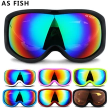 Лыжные очки Для мужчин одного слоя UV400 ветрозащитный Спорт на открытом воздухе Для женщин Лыжная маска очки дети Лыжный Спорт Снег Сноуборд Анти-туман очки