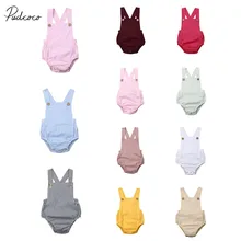 Ropa de verano para bebé de 0 a 3 años, Body de algodón para recién nacido, mono informal liso a rayas, trajes para el sol, 2019