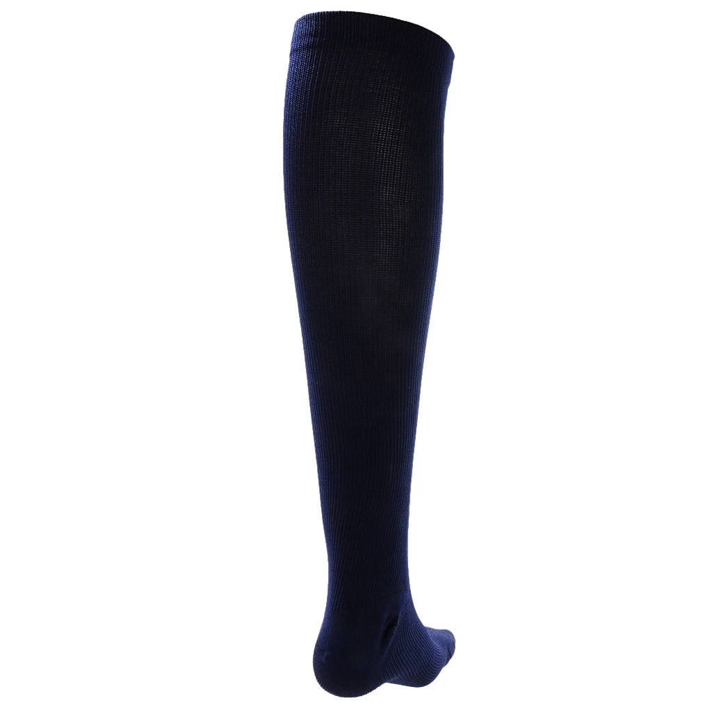 1 Pair Anti-Fatigue Unisex Compression Socks Knee High Stockings Leg Calf Compression Support Socks Navy L