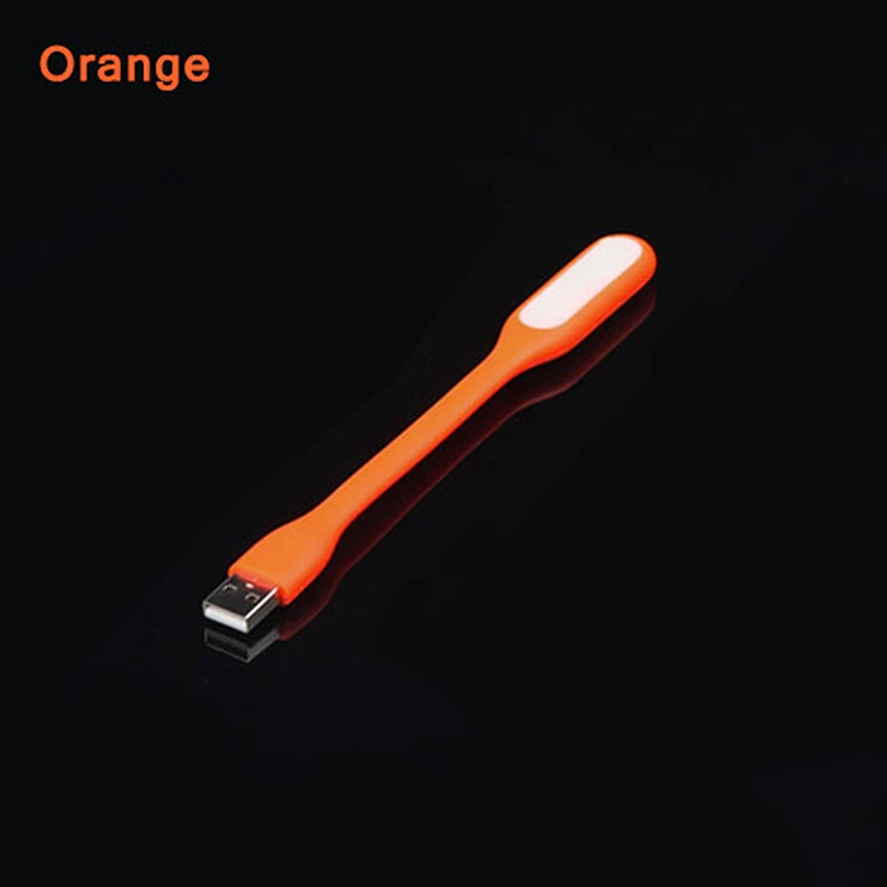AIMENGTE креативный DC5V USB power ed светодиодный настольный светильник гибкий кабель USB СВЕТОДИОДНЫЙ светильник для чтения книг светильник для ноутбука power bank - Цвет корпуса: Orange