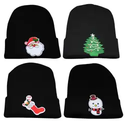 Унисекс Для женщин Для мужчин шляпа теплая зима вязаная Кепки Рождество шапочка Шапки