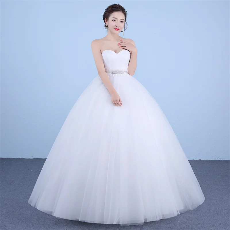 

New Arrival Wedding Dresses White/Ivory Romantic Princess Elegant Sweetheart Ball Gown Formal Dress Lace Up Back Bridal Gown