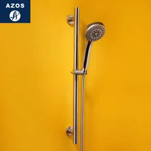 Azos душевая подставка SUS304 из нержавеющей стали никель Матовый подъем и осень пять функций поворотный кронштейн практичный душевая комната круглый