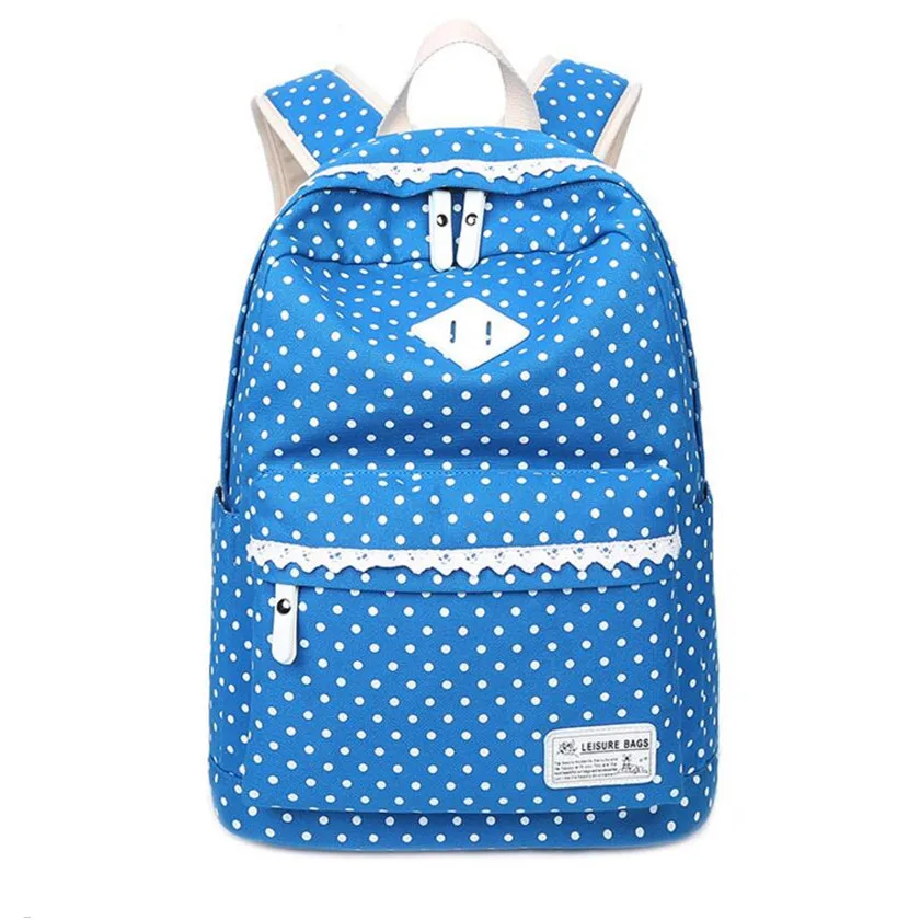 

school backpack cute polka dot canvas laptop backpack girl gift schoolbag kids back pack backpacks for children book b