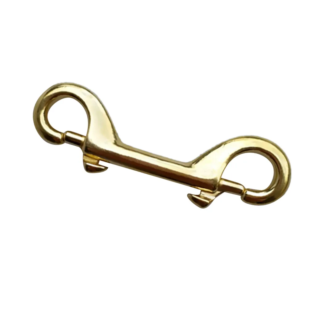 

Premium Brass Double Dual End Bolt Snap Clip for Scuba Diving Snorkeling Dive Double Ended Bolt Snap Camping Hook