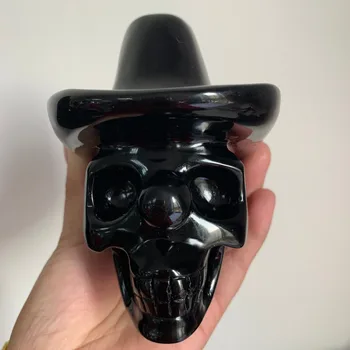 

GJ Cool Carving Skulls 10cm Cheap Price Natural Rainbow Fluorite Quartz Crystal Reiki Skull for Dec 1.26KG