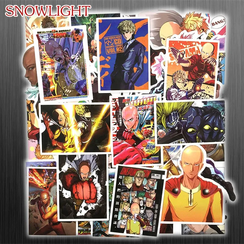 38 Pcs/lot One-Punch Man Japan Anime Graffiti Stickers Set For Laptop Skateboard Notebook Car Motorcycle Toy Stickers