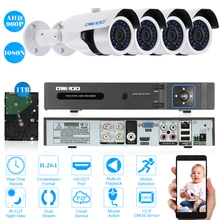 OWSOO 1080N DVR 4 шт. 960 P AHD камера обнаружения движения ночного видения CCTV камера наблюдения для безопасности системы наблюдения комплект 1 ТБ HDD