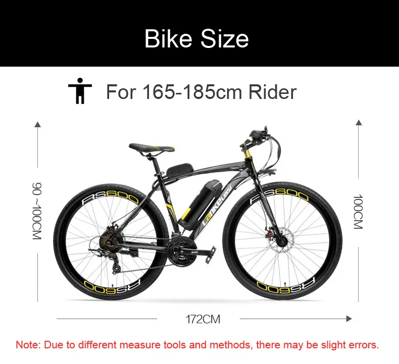 Sale RS600 Super Power Electric Bike, 36V 10Ah/15Ah/20Ah Battery E Bike,700C Road Bicycle, Both Disc Brake, Aluminum Alloy Frame 12