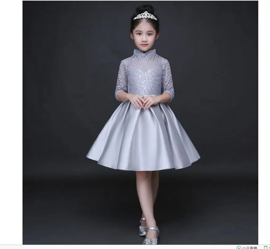 Baby Girl Kid Evening Party Dresses For Girl Wedding Princess Clothing 2017 New Solid Color Bow Moderator Dress Children Clothes HTB1uguRQFXXXXaCaXXXq6xXFXXXU - Baby Girl Kid Evening Party Dresses For Girl Wedding Princess Clothing 2017 New Solid Color Bow Moderator Dress Children Clothes