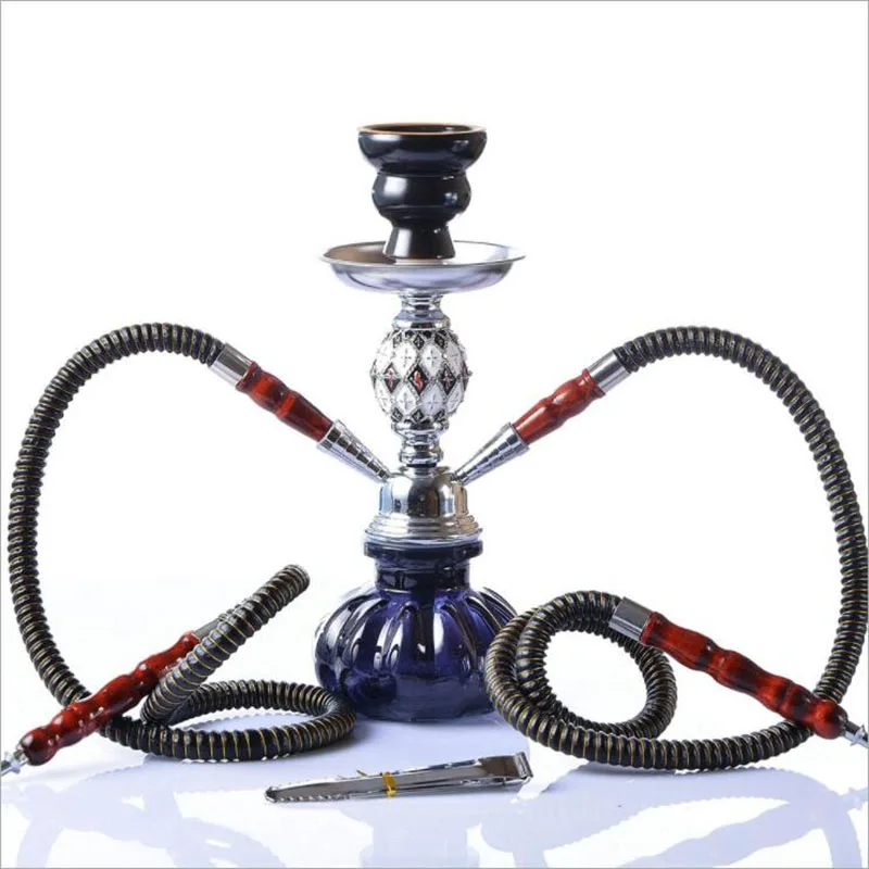 Новый арабский стиль акриловый кальян набор Sheesha имитация кожи металлический