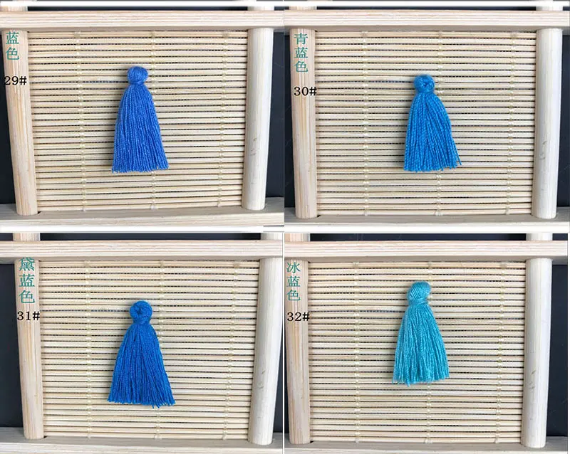 100PCS 3CM Mini Cotton Thread Fabric Tassel DIY Pendant Jewelry Key Making Fringe Trim Craft Tassels Sewing Accessories