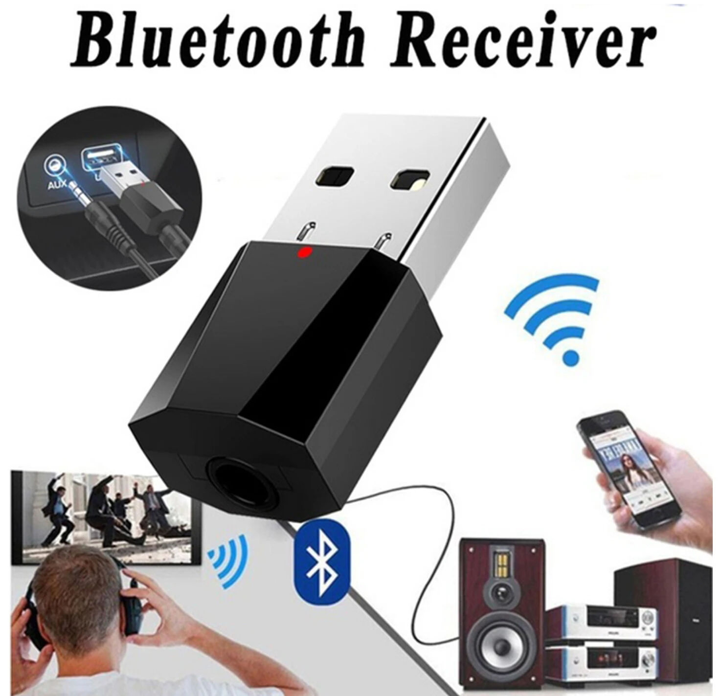 2019 Новый горячий беспроводной USB AUX мини Bluetooth приемник для Peugeot RCZ 206 207 208 301 307 308 406