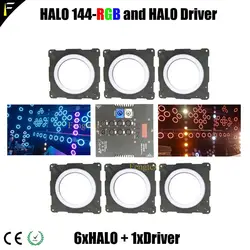 Этап бар световой эффект светодио дный RGB 3in1 HALO уплотнительное кольцо свет пикселей матрица 6 фоном этап Шторы украшения 6 шт. В группе