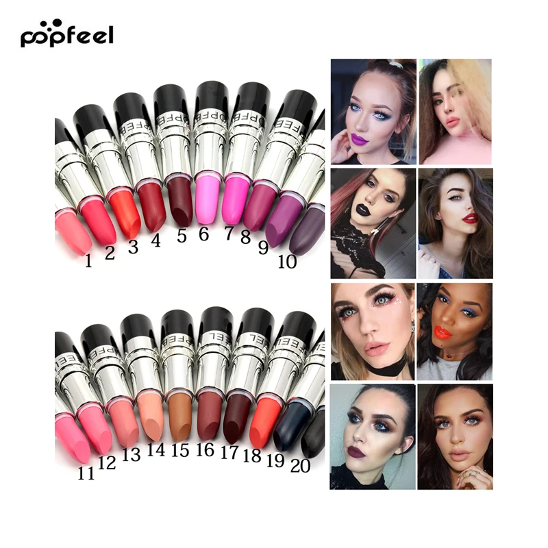 Новый модные пикантные Matte Lip татуировки Водонепроницаемый Макияж 20 Цвет Пигмент