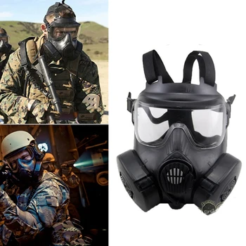 

M50 Tactical Gas Mask Dual Fan Anti-fog Face Shield Dc15 Cs Field Skull Face Paintball Airsoft Army Military Equipment