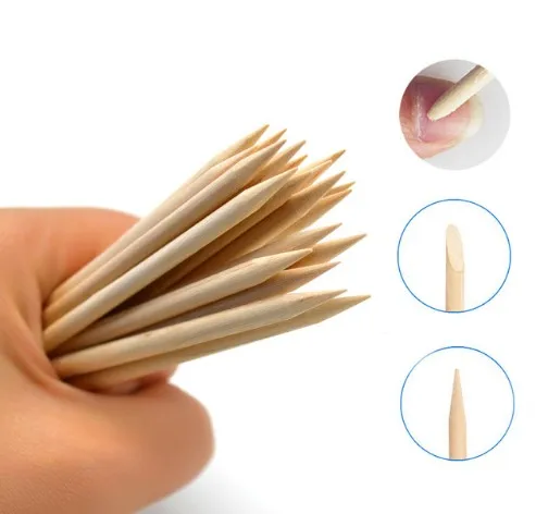 

20 Pcs/lot Nail Art Design Wood Stick Sticks Cuticle Pusher Remover Manicure Pedicure Care