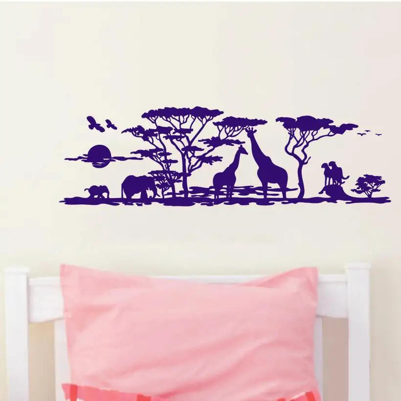 Vinilo infantil para muebles Safaris de animales africanos - adhesivo de  pared - revestimiento sticker mural decorativo - 40x60cm