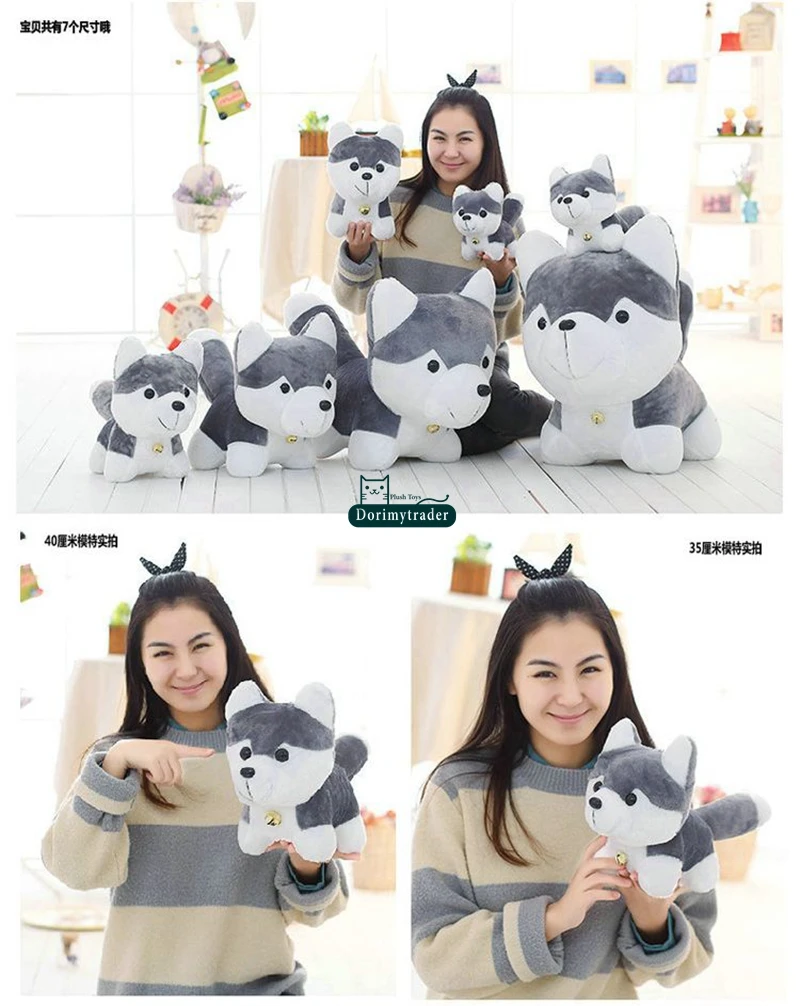 Dorimytrader 90cm Giant Simulated Animal Husky Plush Toy 35'' Large Stuffed Cartoon Dogs Doll Kids Play Toy Baby Present DY61509 (15)
