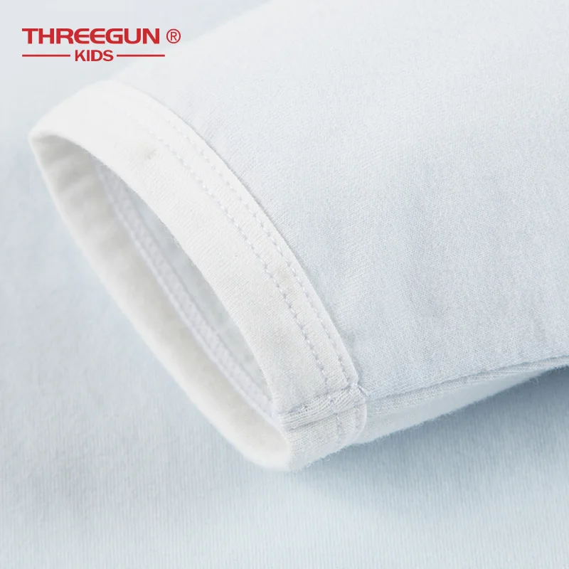 THREEGUN детская Пижамные комплекты для мальчиков 2 шт./компл. топ+ брюки Детская одежда на весну-лето хлопковая одежда для сна с коротким рукавом спортивный костюм