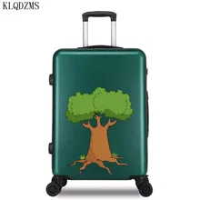 KLQDZMS 20/22/24/26 дюймов Мода большой емкости ABS+ PC Сумки на колёсиках spinner Сумка-тележка чемодан на колесиках