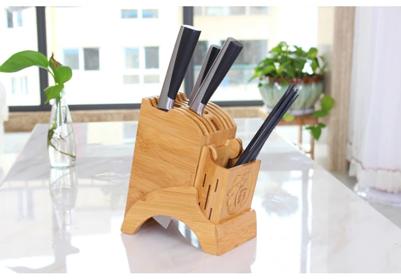 Wood knife holder10