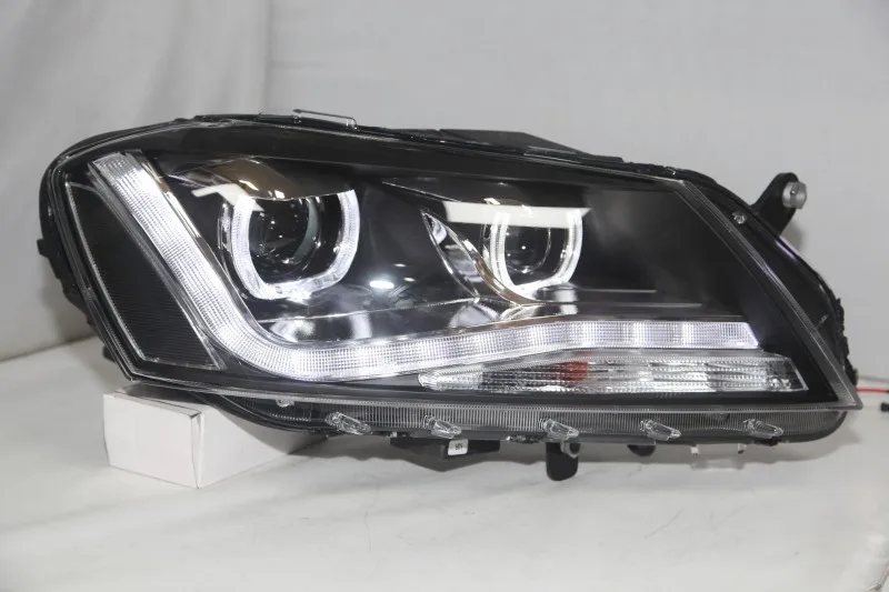 Автомобиль Стайлинг для Volkswagen Magotan Европейская версия Passat B7 светодиодный фара фары ангельские глазки 2011 2012 20132014 год