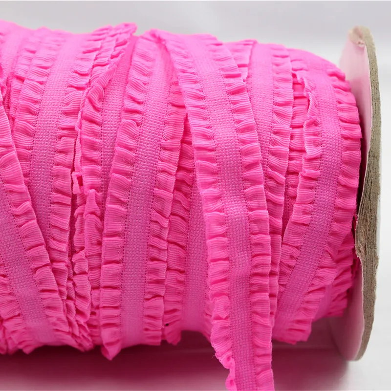 1616224 16MM Solid Crochet Flower Fold Over Elasti...