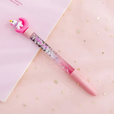 Gel pen 1 шт гелевая ручка с единорогом 0,38 мм Kawaii канцелярские принадлежности новинка милые студенческие Ручки гелевые ручки черная ручка для письма Kawaii школьные принадлежности - Цвет: Gel pen