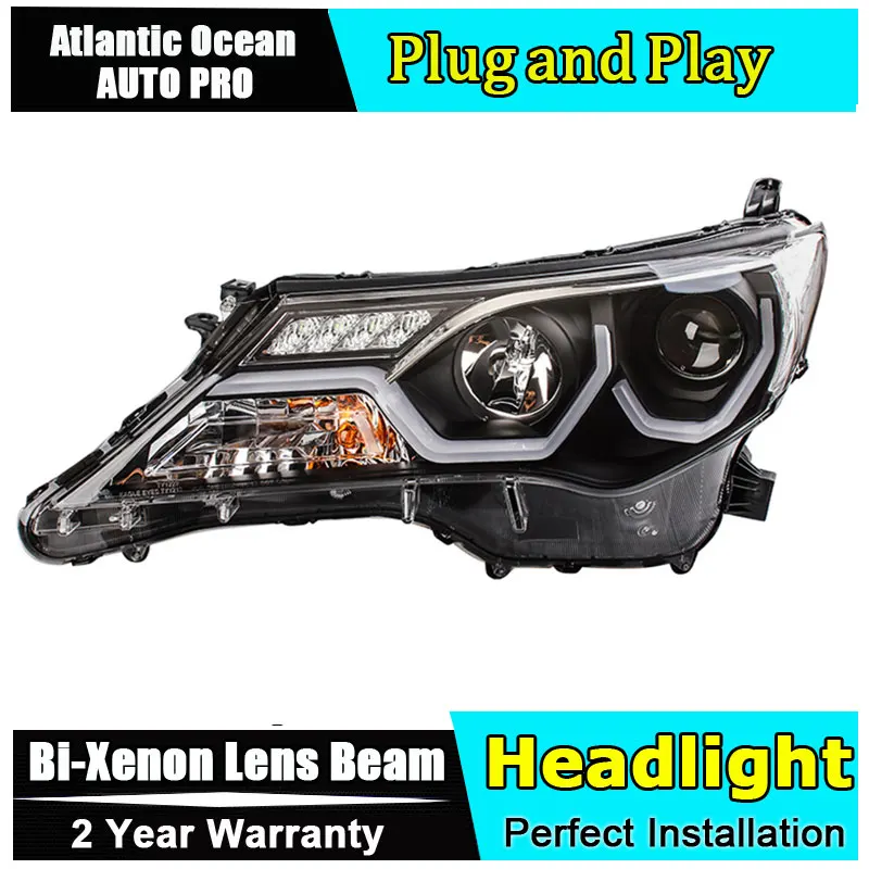  car styling LED Head Lamp for Toyota RAV4 led headlight 2013 2014 2015 for RAV-4 drl H7 hid Bi-Xeno - 32844992989