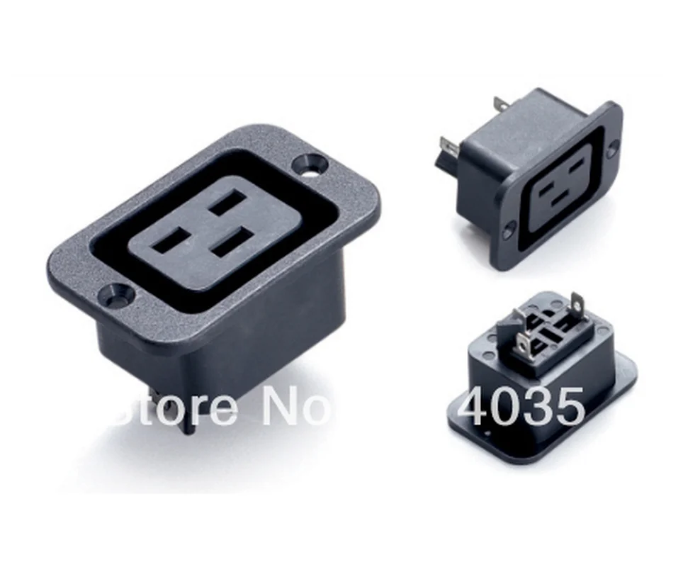 

Chassis Female 3PIN AC IEC320 C19 C20 Inline Socket Plug Adapter Industrial Power Connector Power Supply Output Outlet 16A 250V