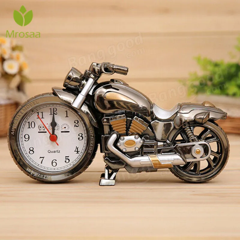 3D Home Decorative Motorcycle Retro Alarm Clock Plastic Cool Birthday Gift Time display Table
