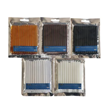 

Diameter 7x100mm Transparent White Yellow Black Brown Hot Melt Glue Stick for Glue Gun Adhension Tools,5packs/lot