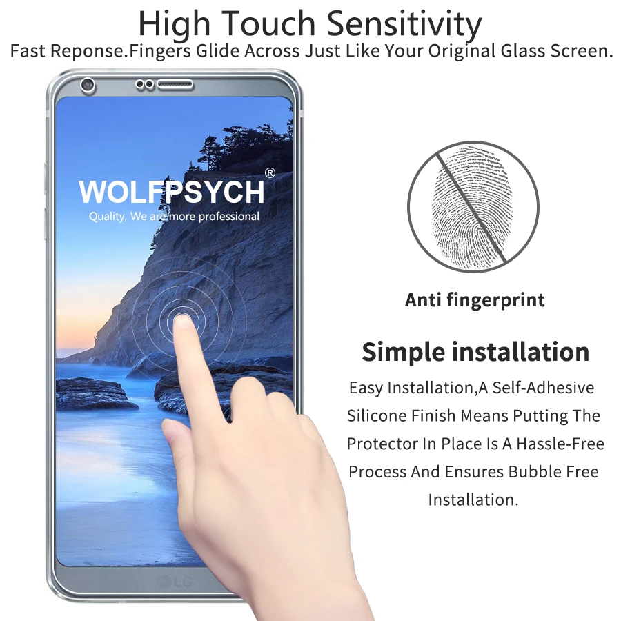 WOLFPSYCH 2 шт./лот не полное покрытие закаленное Стекло для LG G6 9 H 2.5D Экран протектор