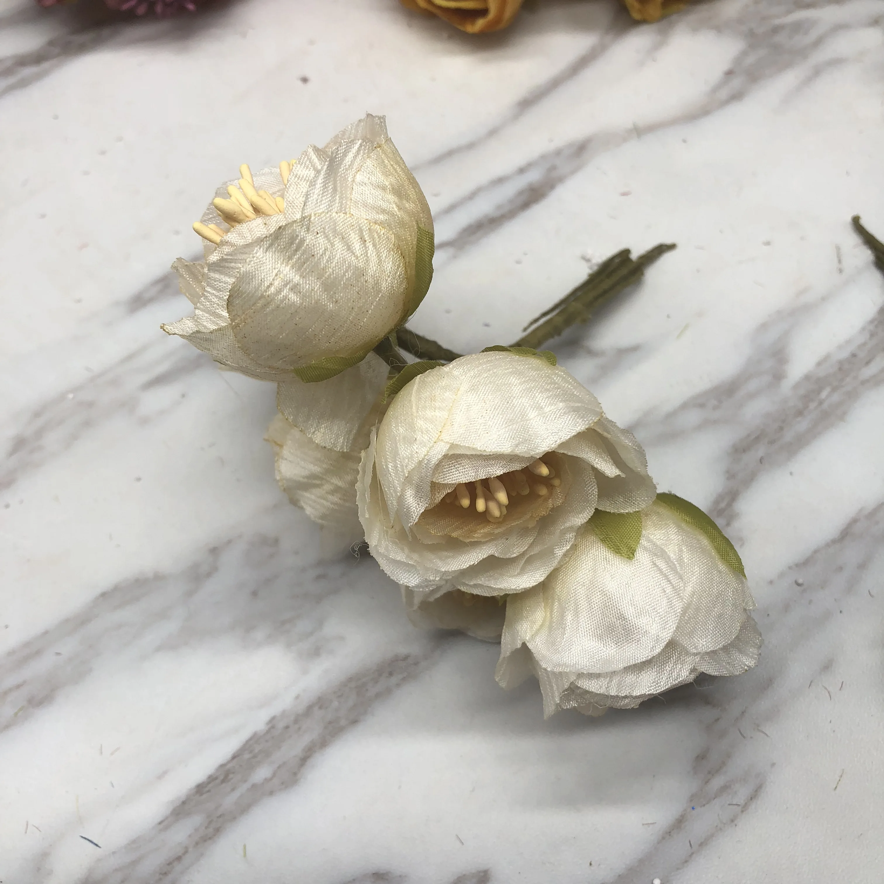 YOOROMER 6 шт. 5 см Пион цветок голова шелк искусственные цветы для свадебного украшения DIY декоративный венок поддельные цветы