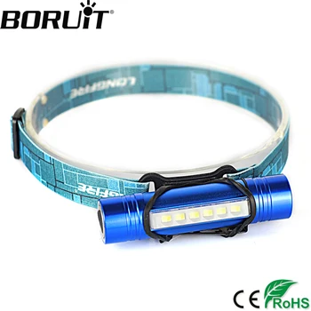 

BORUiT 1000lumens Q5 LED Mini Headlamp 3-Mode Outdoor Camping Headlight Waterproof Flashlight Hunting Head Torch 18650 Battery